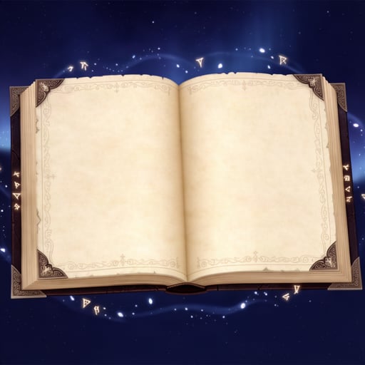 Warm Parchment Open Book