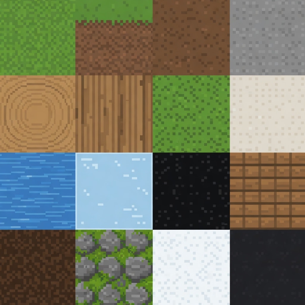 Classic Voxel Block Texture Atlas