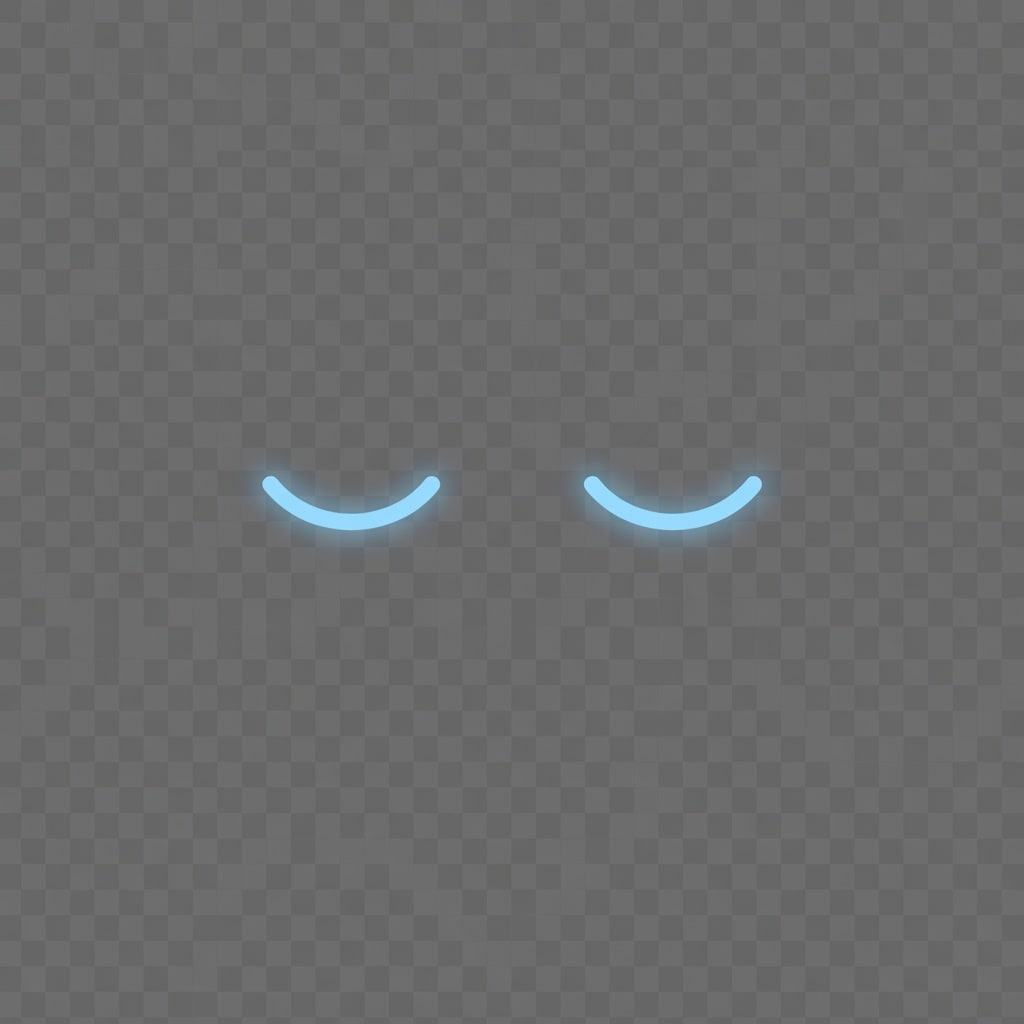Robot Eyes Closed Pair