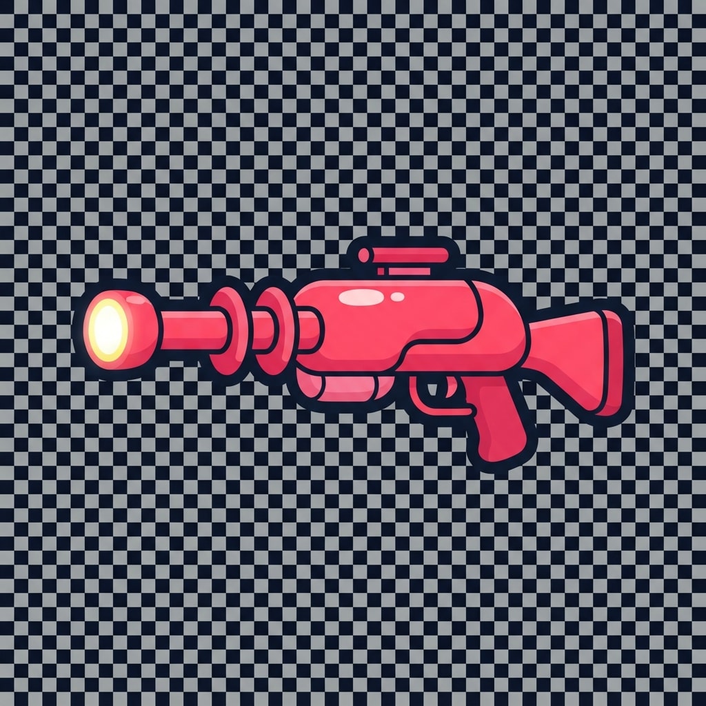 Image: Game weapon pickup icon, part of a matched set. ST