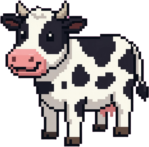 Pixel Cow Sprite