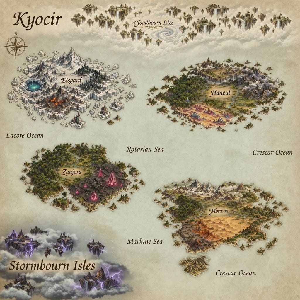 Kyocir Parchment Map