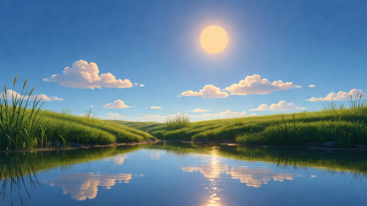 Sunny Pond Landscape