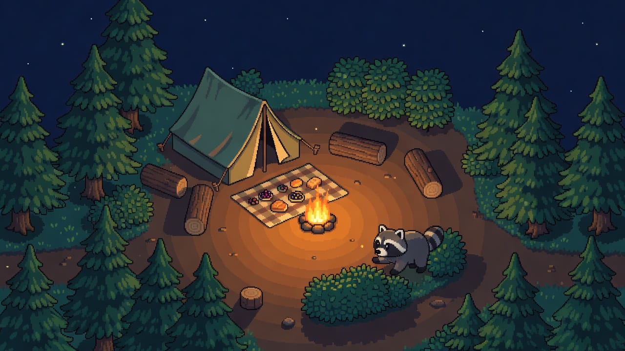 Cozy Raccoon Camp Snatch