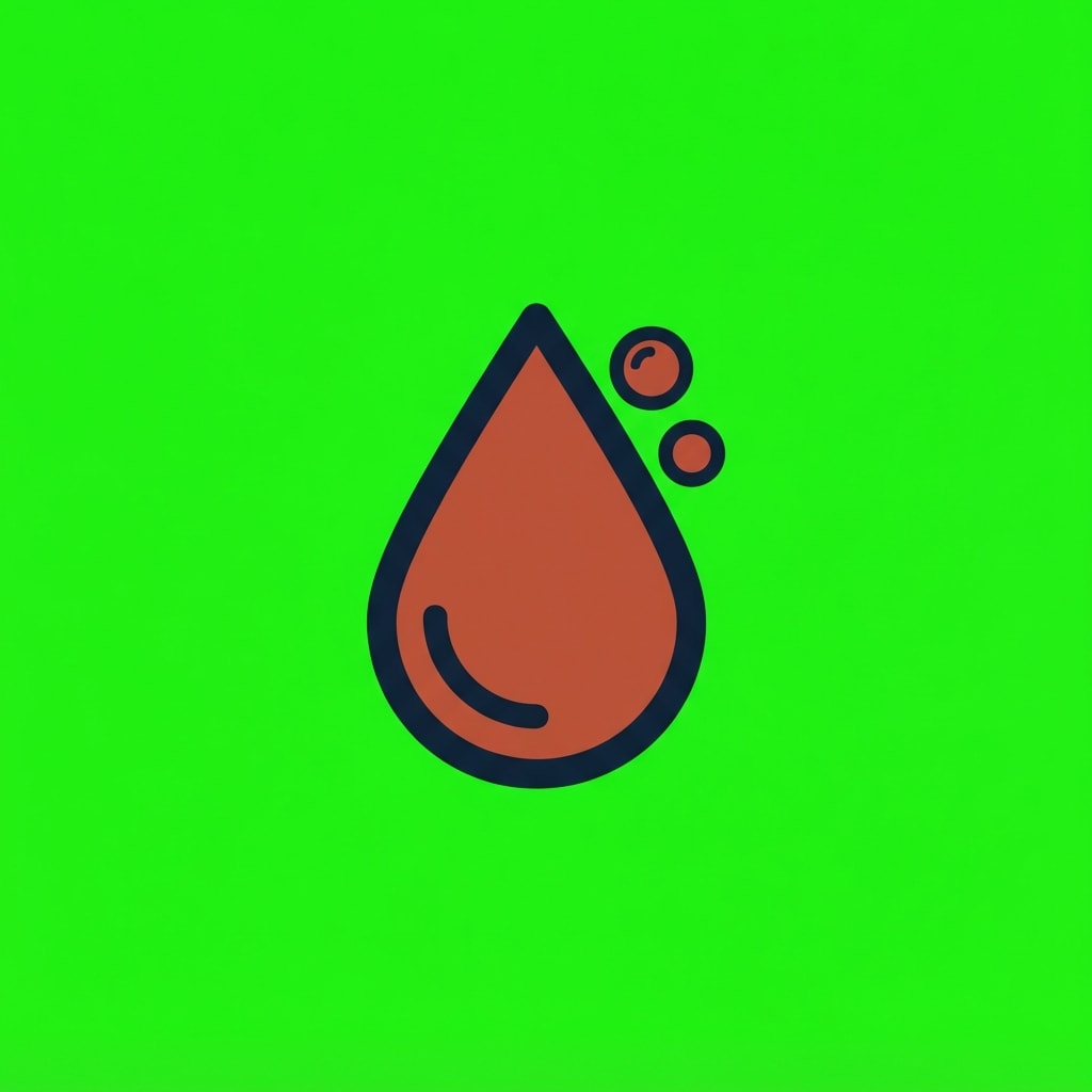 Image: A flat vector game status icon: a single falling l