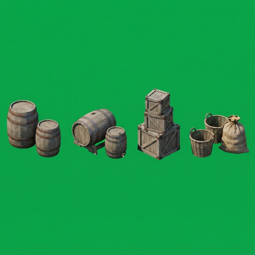 Image: A single horizontal row of FOUR separate medieval