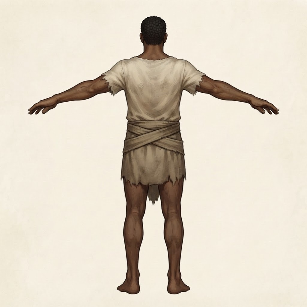 Image: Same exact man and same dirty linen short-sleeve t