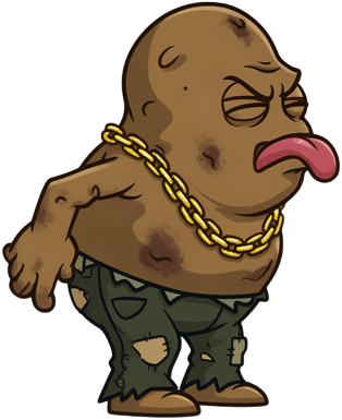 Disgusted Potato Character
