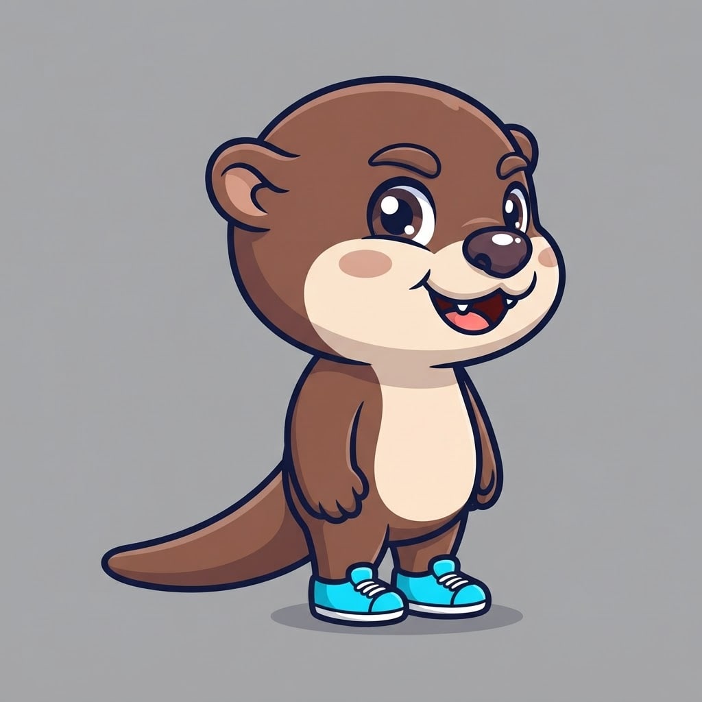 Image: Single 2D platformer mascot character, full body,