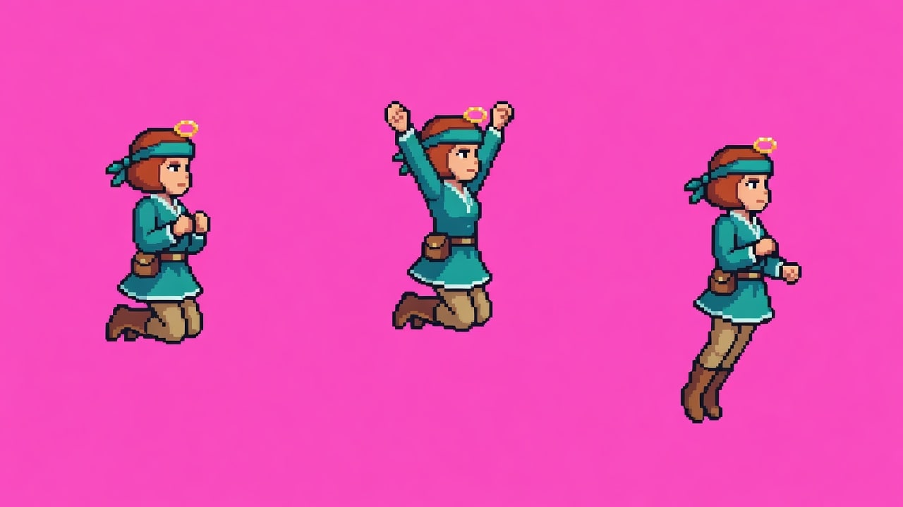 Female Hero Jump Strip