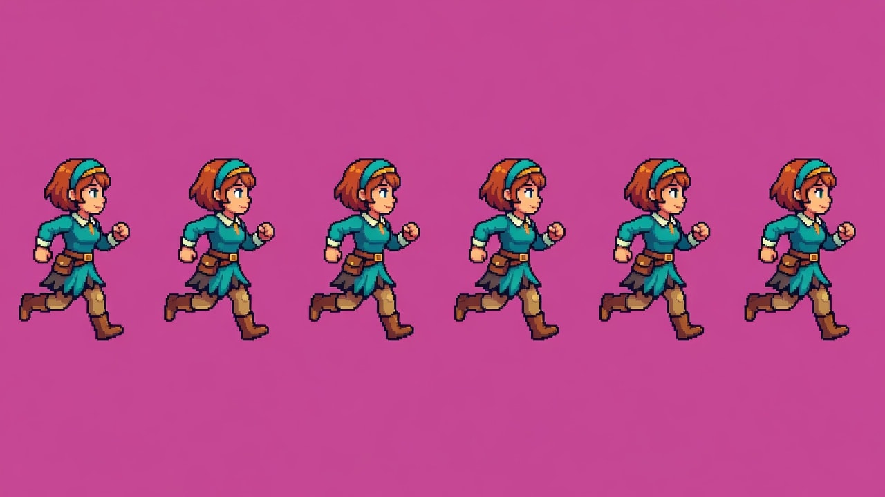 Female Hero Run Strip