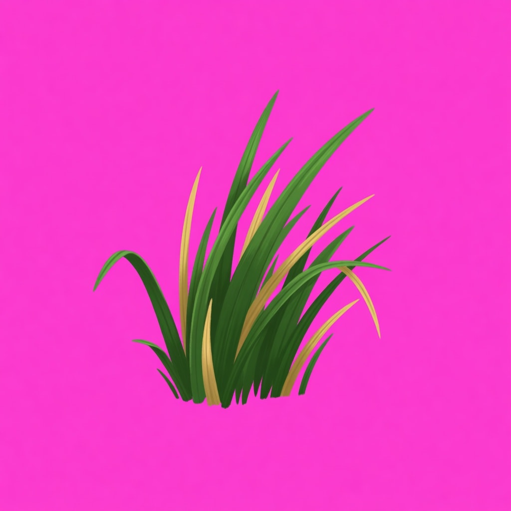 Realistic grass tuft