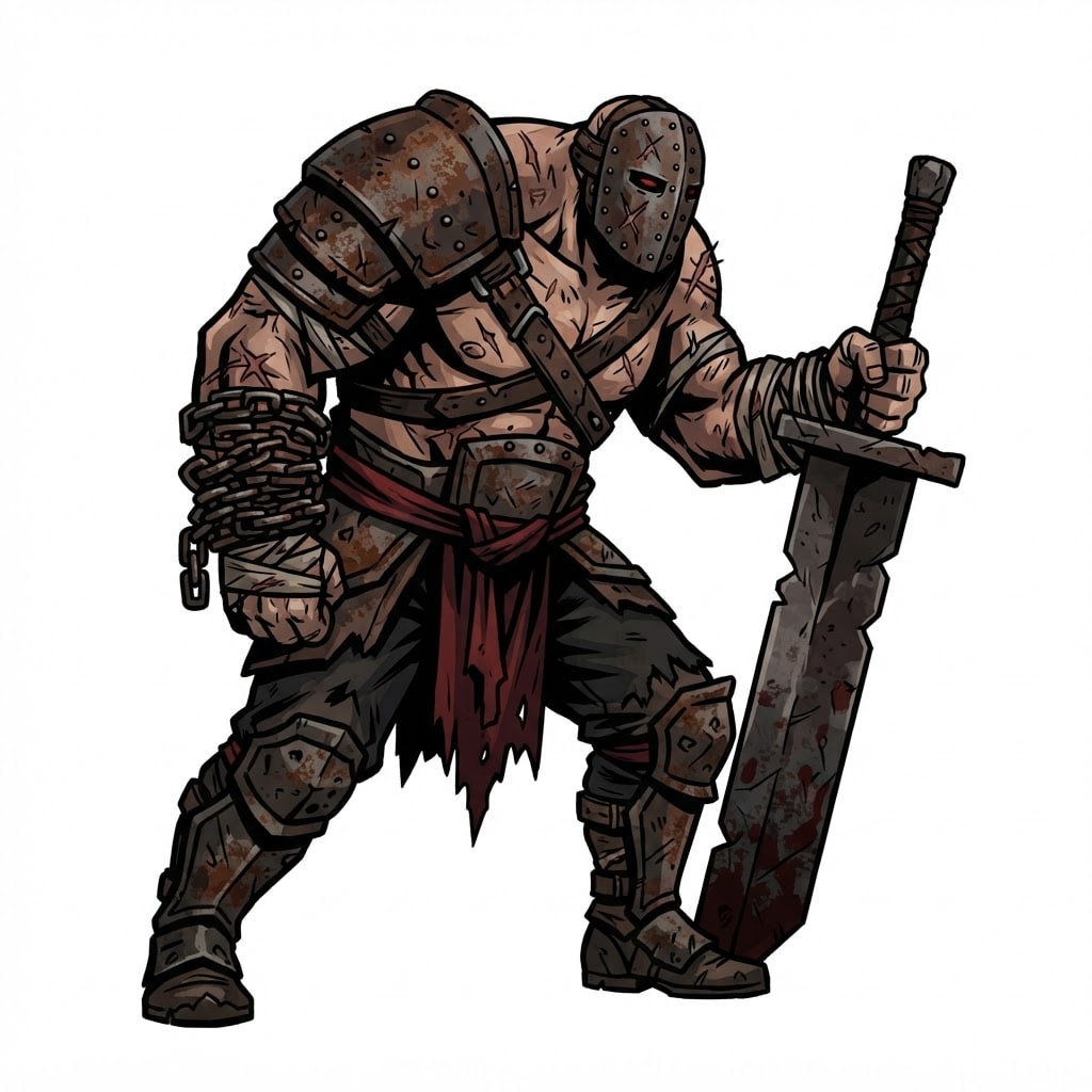 Image: 2D game character sprite, side view facing RIGHT,