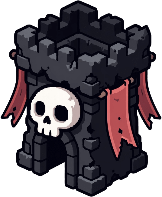 Undead Enemy Town Keep Cartoon