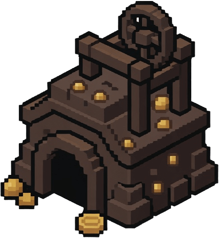 Gold Mine Building Cartoon