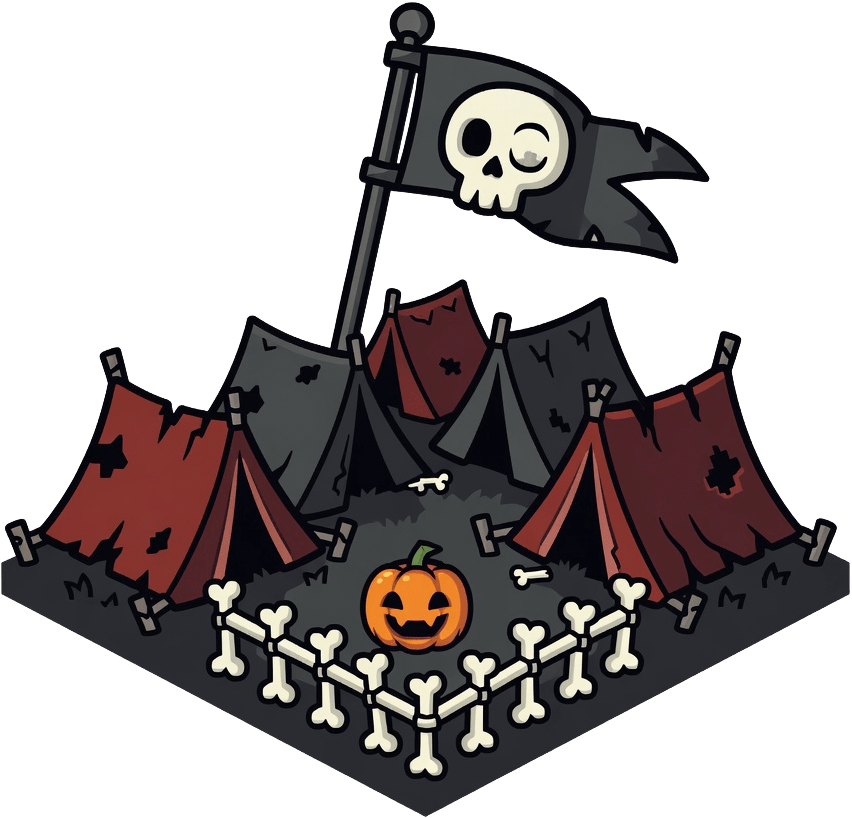 Undead Enemy Camp Cartoon