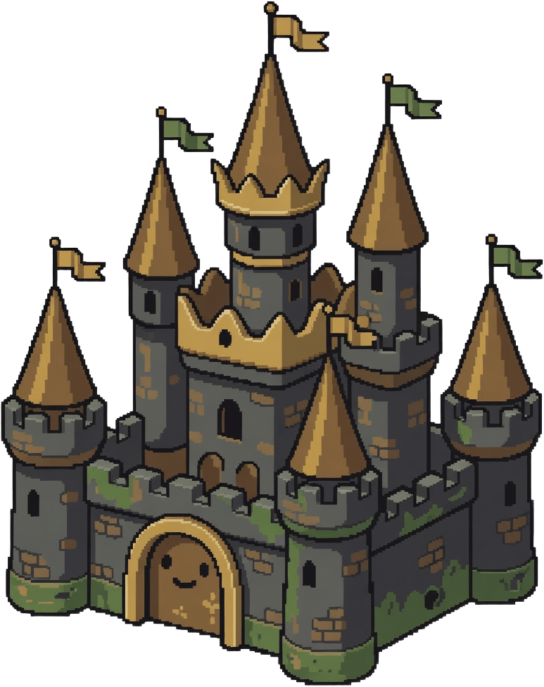 Player Town Castle Keep Princess Cartoon