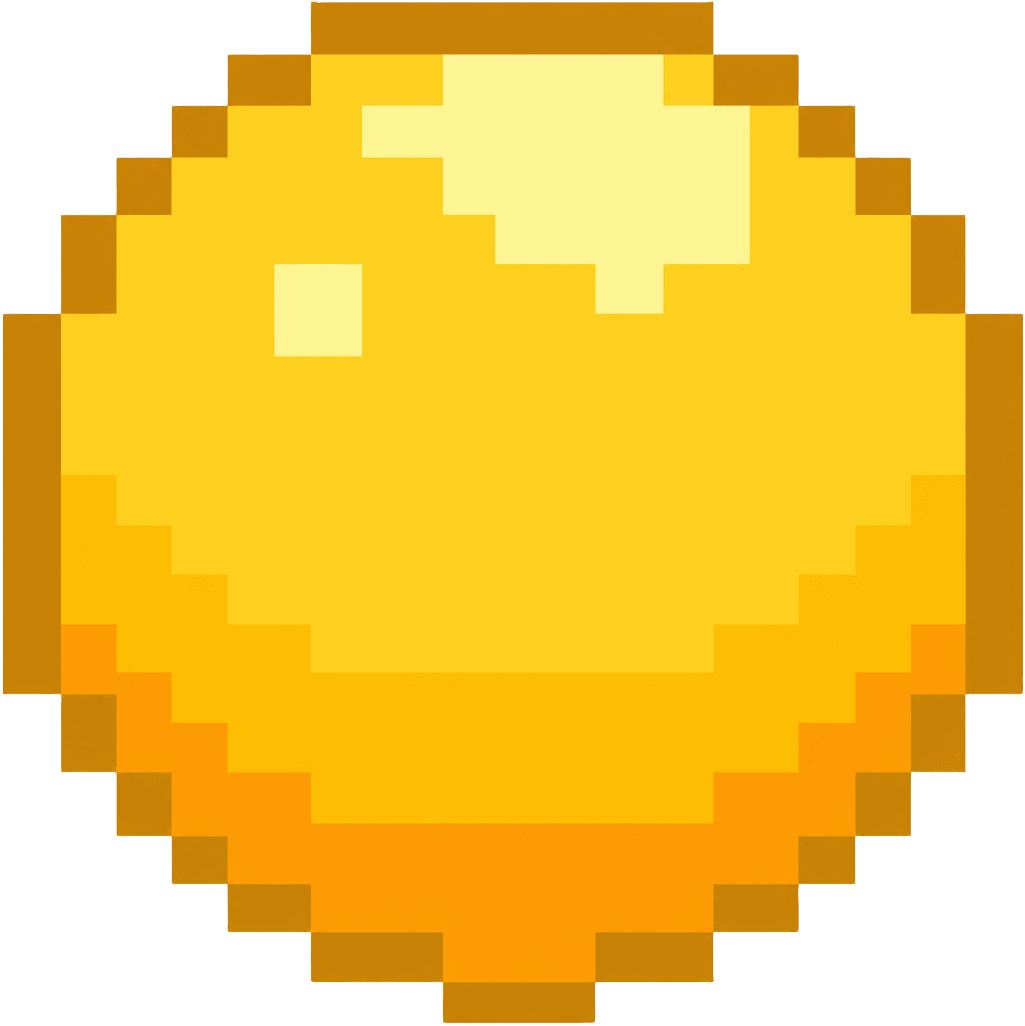 Clean Warm-Yellow Energy Pellet Bullet (Pixel Art)