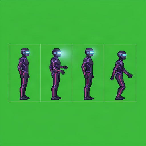 Cyborg Idle Animation Sprite Sheet