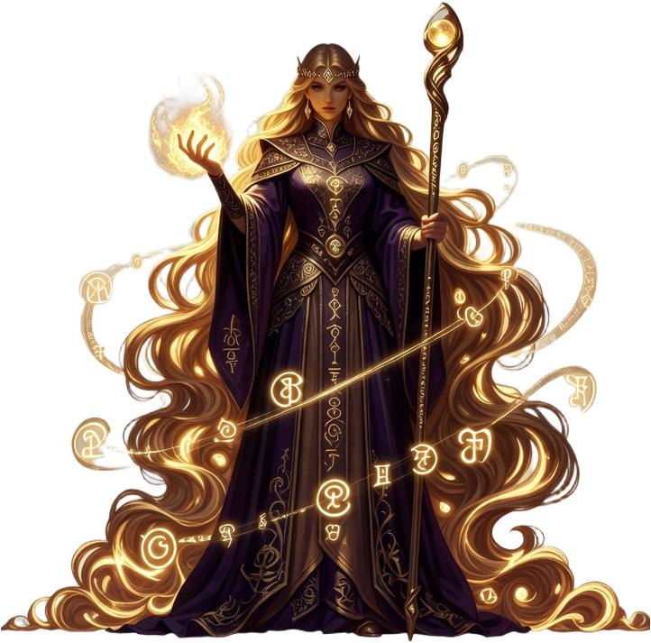 Rapon-Zel Golden Hair Mage Princess Fighter Sprite