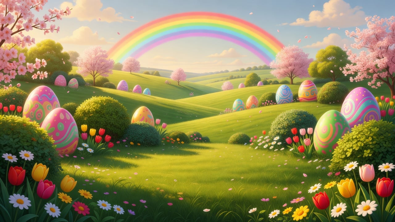 Easter Meadow Backdrop