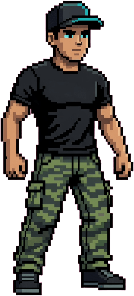Post-Apoc Skater Player Sprite