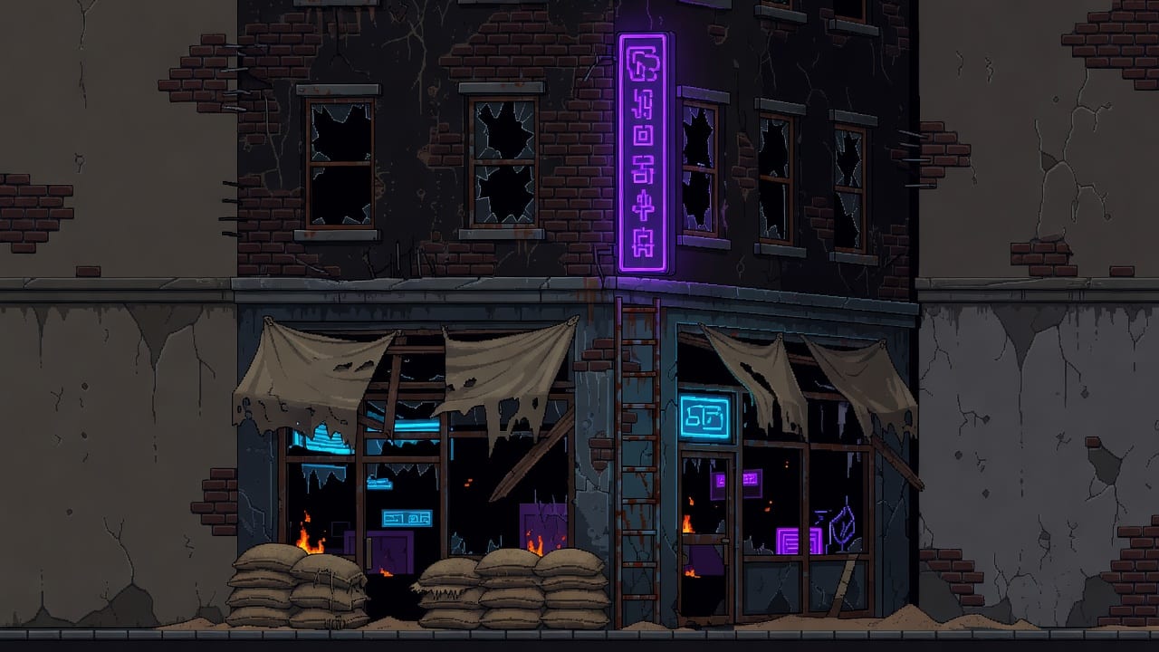 Ruined Neon Storefront Module B