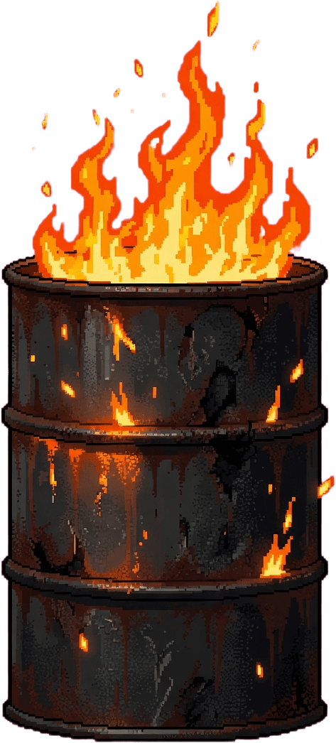 Burning Barrel Prop