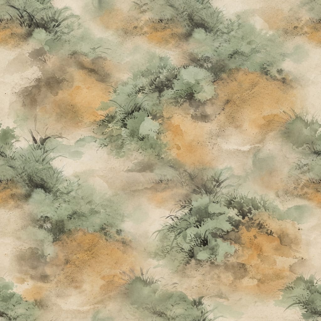 Image: Seamless tileable terrain texture of Chinese ink-w