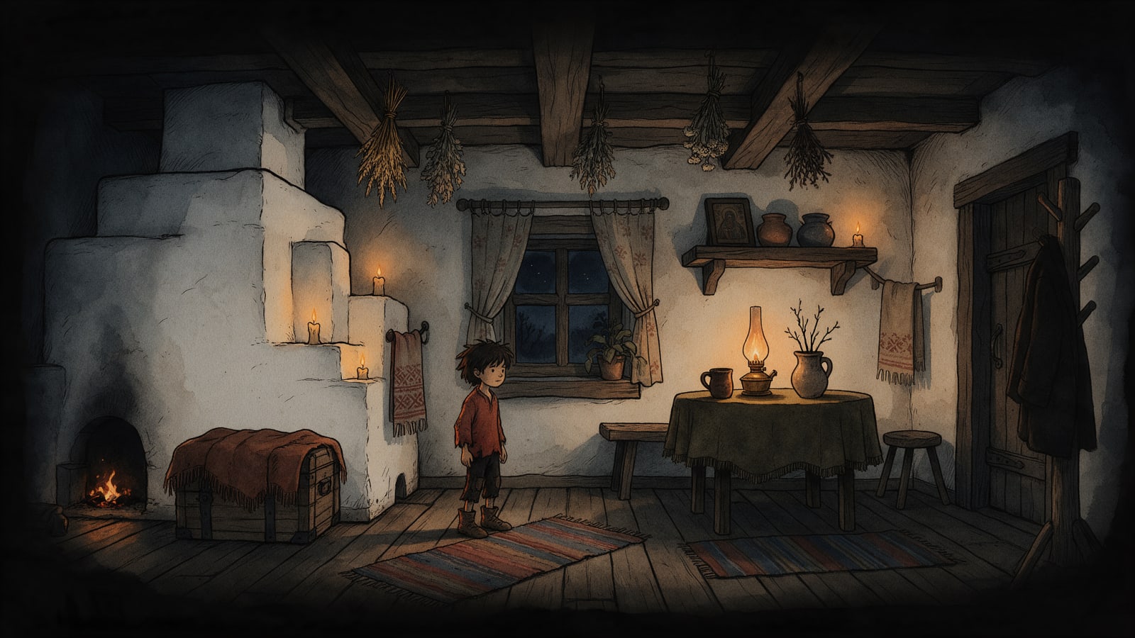 Village House Interior - Co-op Lobby Background