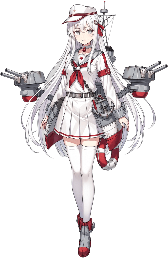 Yukikaze ship-girl portrait