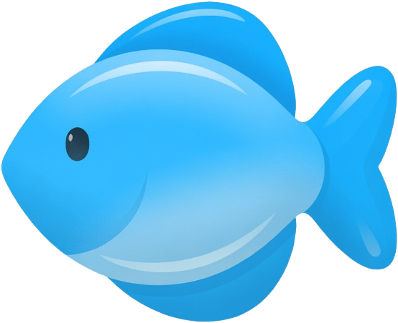 Cyan Blue Tropical Fish Tile