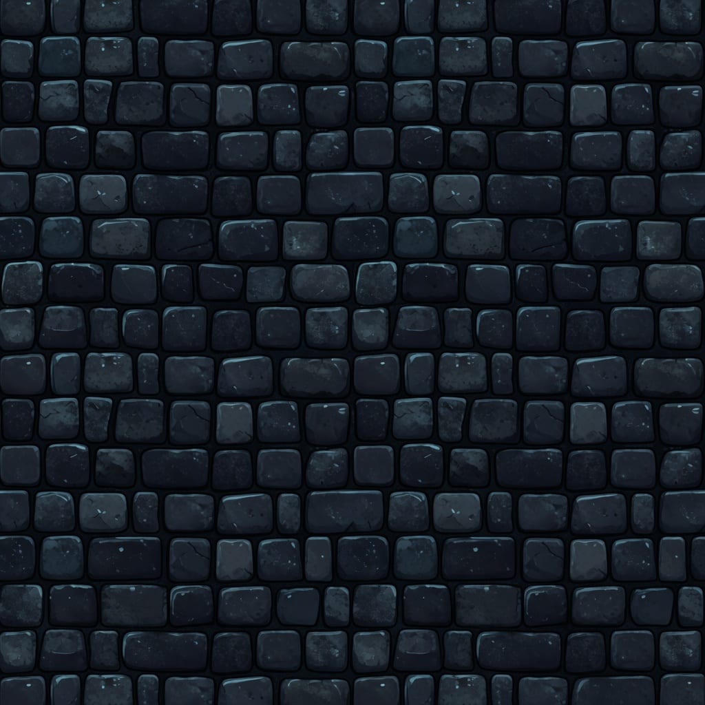 Dark Wet Cobblestone Tile