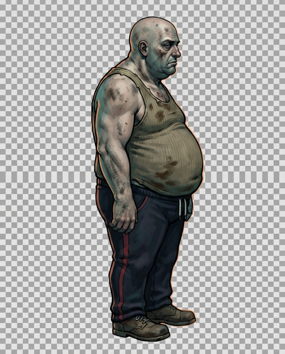 Overweight Man Idle Sprite