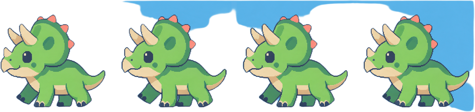 Triceratops Roam Strip