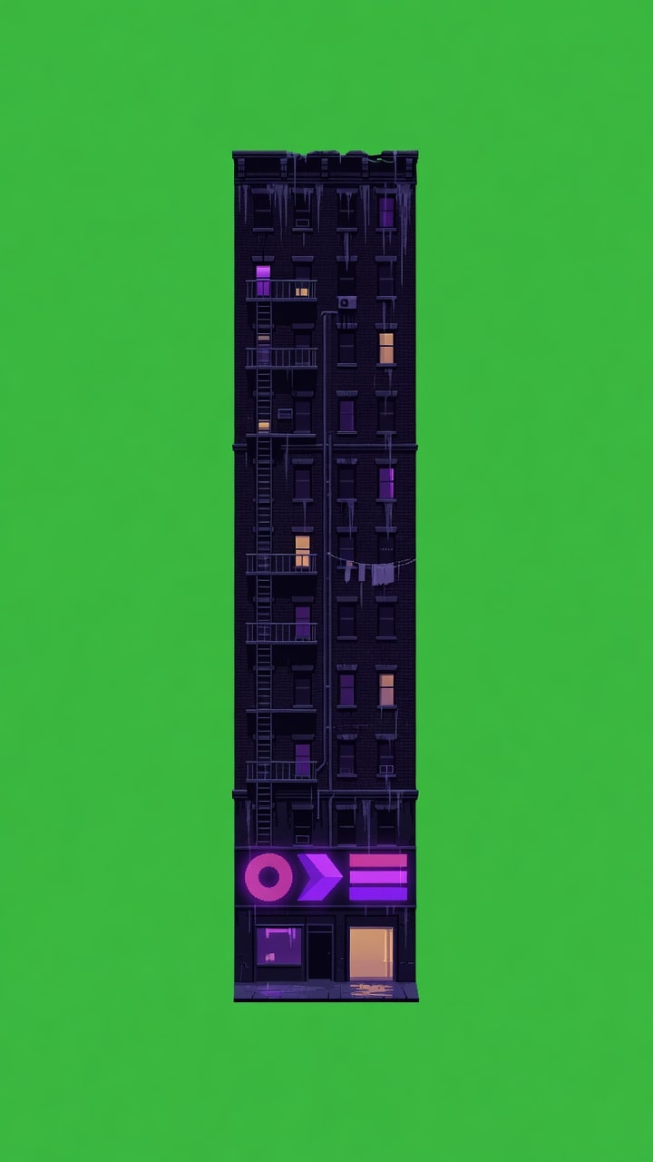 Storefront Violet Sign Building