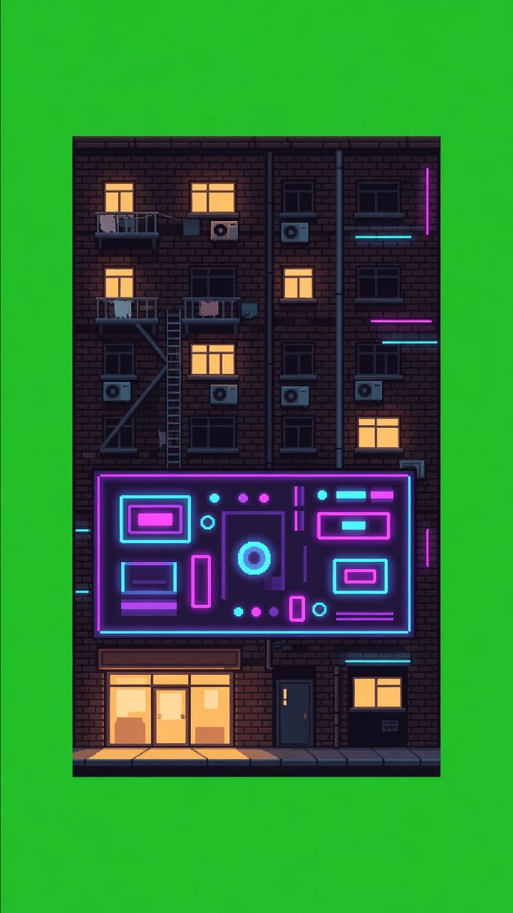 Storefront Violet Sign Building