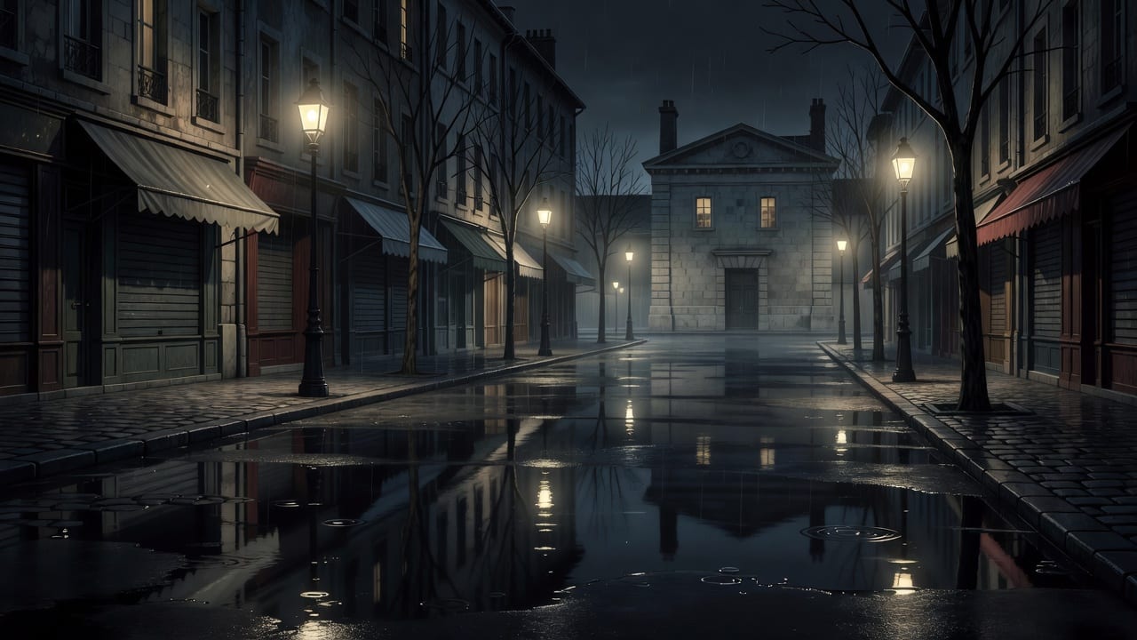 VN Background - Rue pluie - nuit