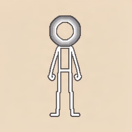Minimalist Pixel Stickman