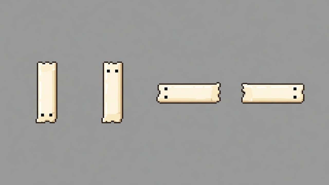Tape Sprite Row (4 Directions Idle)