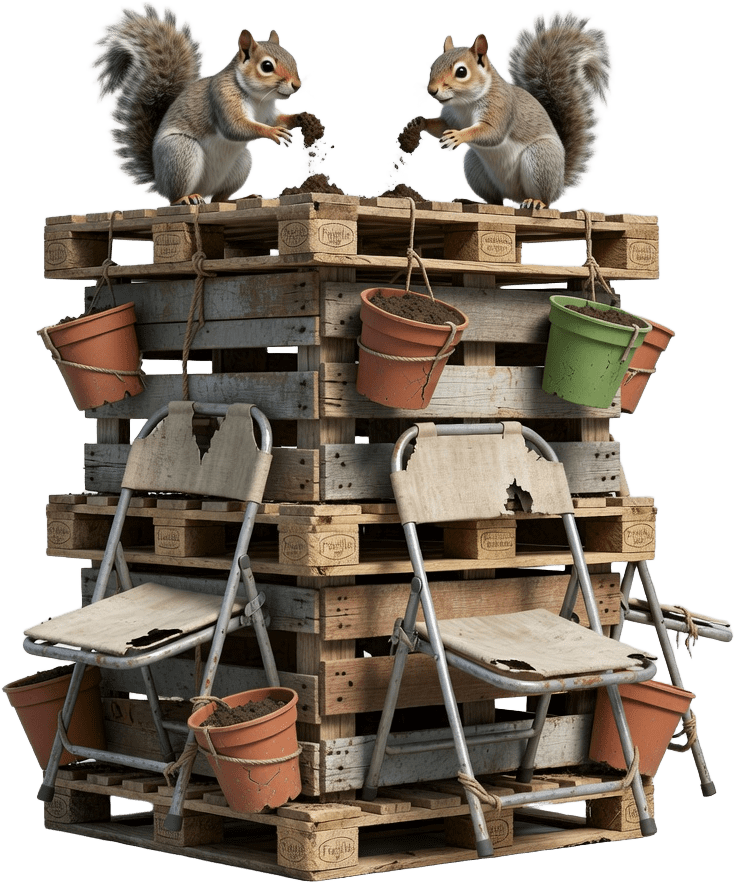 Modern Rooftop Squirrel Tower