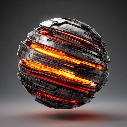 Industrial Orange Energy Orb
