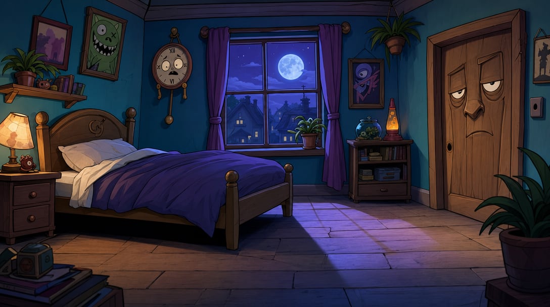 Whimsical Moonlit Bedroom