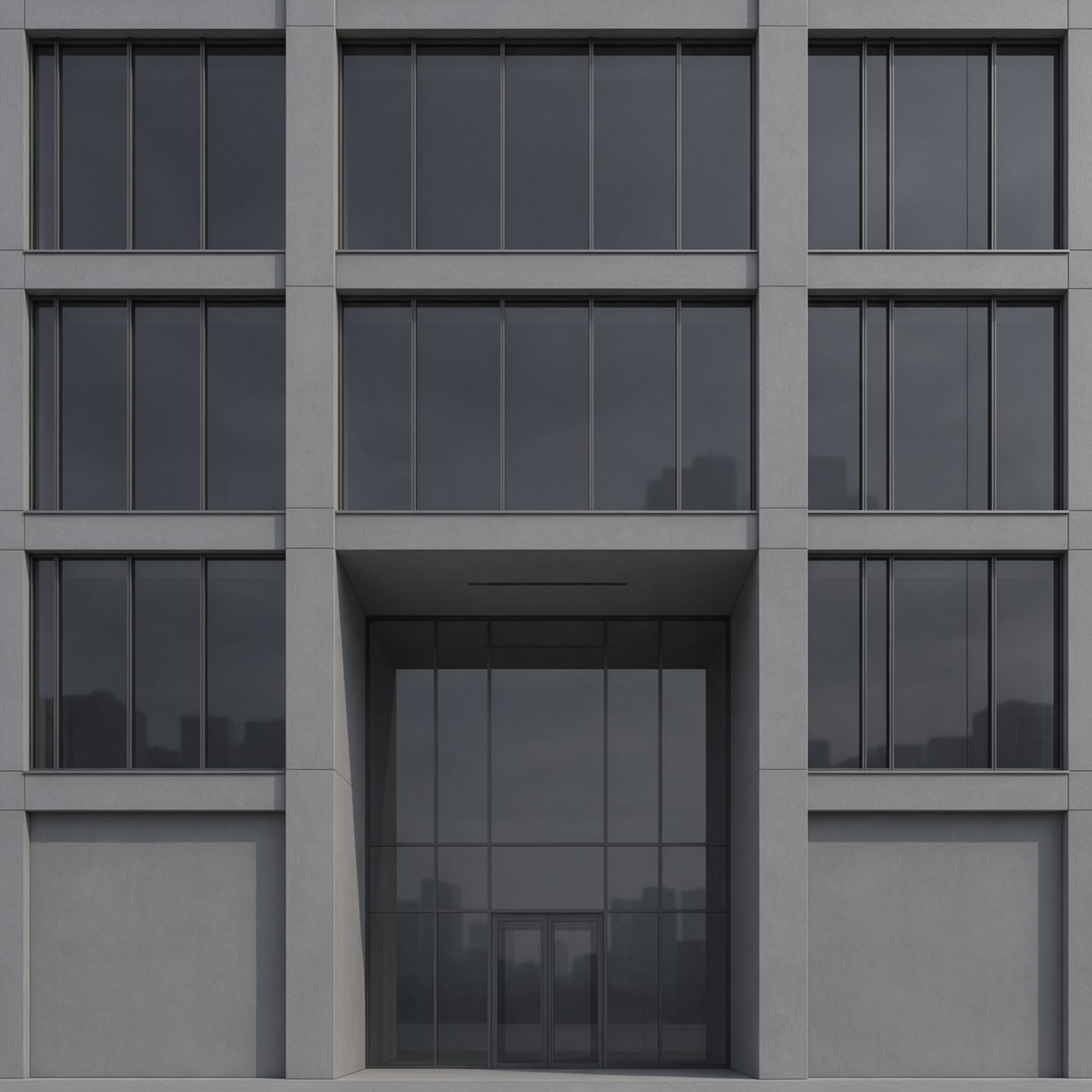 Modern Concrete Glass Facade Texture