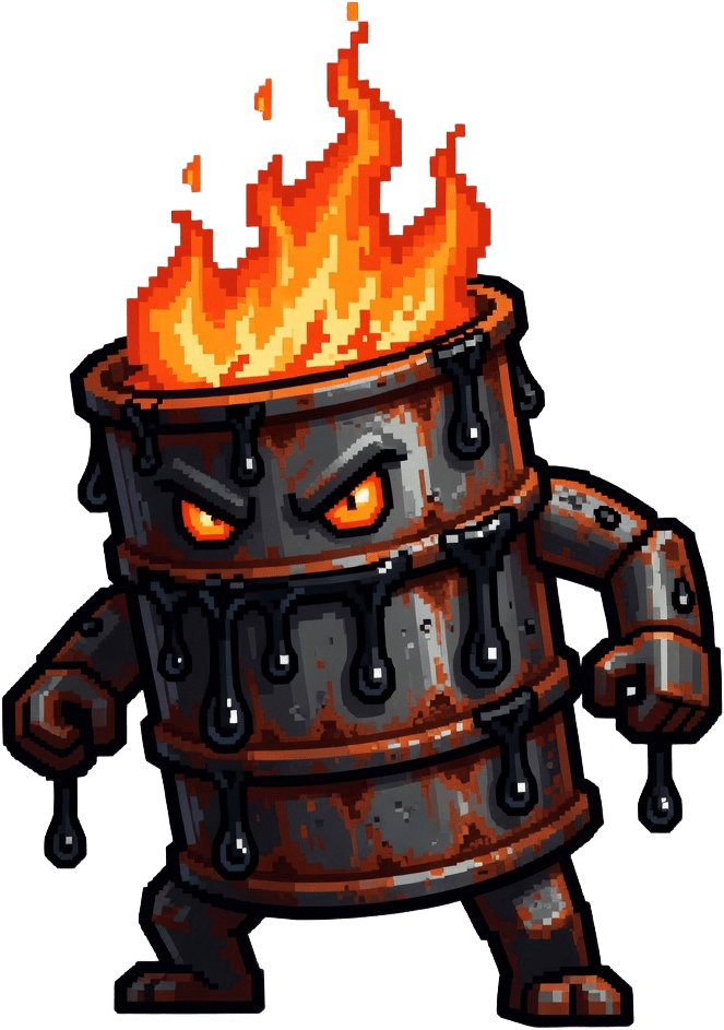 PETROLEO O Volatil pixel art battle sprite