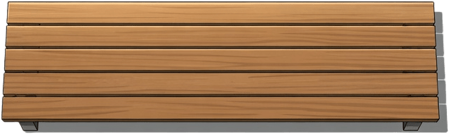 Top-Down Wooden Bench Prop