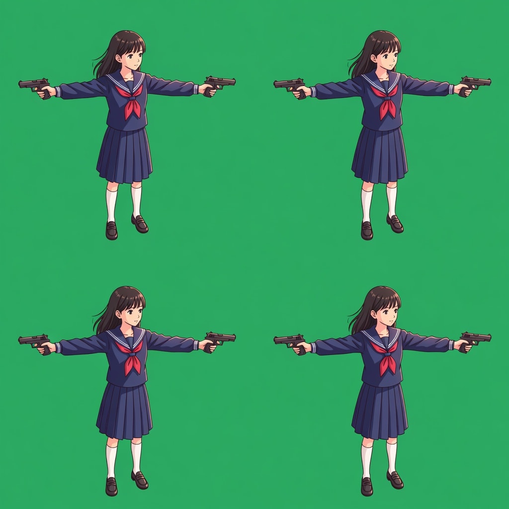 Schoolgirl Idle Sprite Sheet
