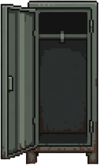 Locker Open Pixel Art Prop