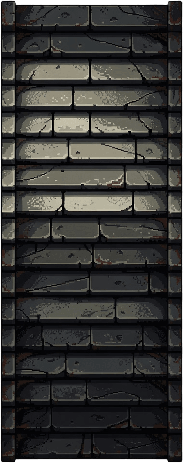 Stairs Up Top-Down Pixel Art Prop