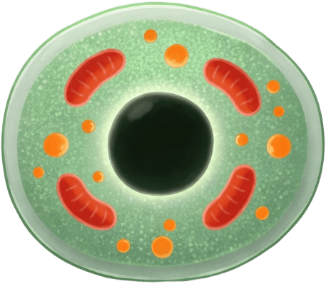 Lurcor cell_03 - mitochondria and lysosomes in an oval cell